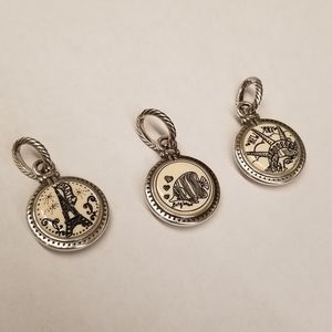 Set of 3 vacation charms. New York Hawaii Paris